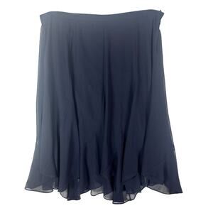 Dressbarn Woman Collection Sheer Layered Lined 24W Black Skirt Side Zipper